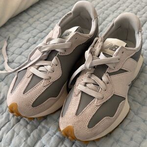New Balance Gray and Tan Athletic Shoes